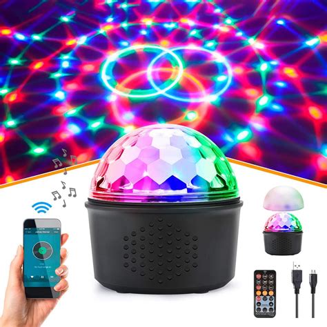 Laelr Disco Lights Wireless Disco Ball Light 9 Led Colors Mood Light