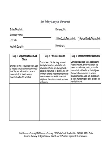 Job Hazard Analysis Forms Fill Out Sign Online DocHub