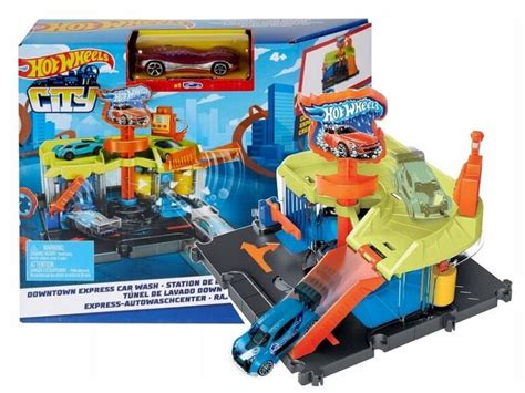 Игрушечный трек Hot Wheels City Игровой набор Экспресс Автомойка с машинкой Хот Вилс HDR