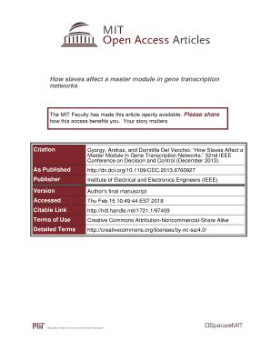 Fillable Online Dspace Mit How Slaves Affect A Master Module In Gene