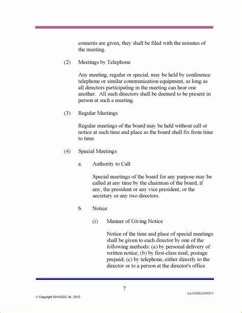 Non Denominational Church Bylaws Template