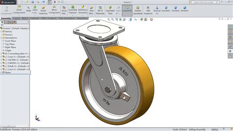 Solidworks Tutorial Caster Wheel Youtube