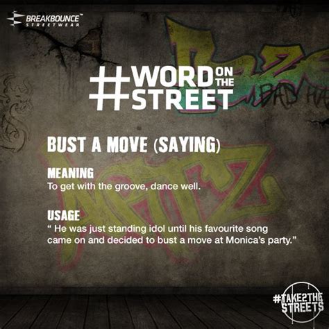 Bust A Move Bust A Move Words Adjective Meaning