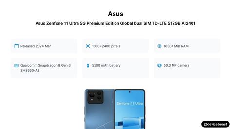 Asus Zenfone 11 Ultra 5G Premium Edition Global Dual SIM TD LTE 512GB