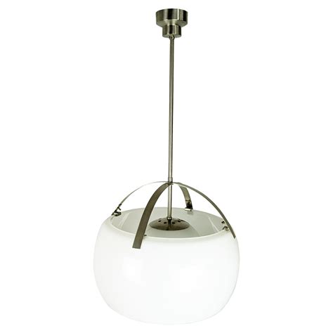 Nickel Plated Brass Omega Pendant Lamp By Vico Magistretti For Artemide