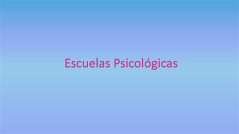 Solution Escuelas Psicologicas Linea De Tiempo Studypool