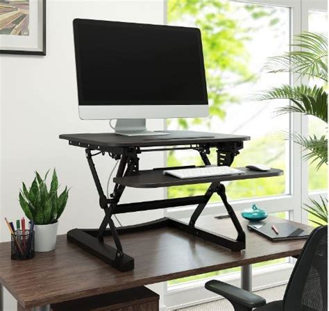 Black 33in. Height Automatic Adjustable Standing Desk Computer Desk ...