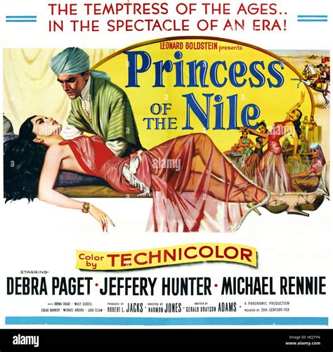 PRINCESS OF THE NILE US Poster Art From Left Debra Paget Jeffrey