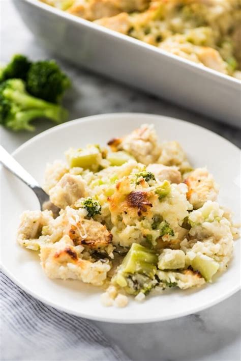 Broccoli Cauliflower Rice Chicken Casserole - Isabel Eats