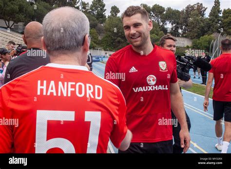 Sam Vokes at Wales Open Training Session at UCLA's Drake Stadium Stock ...