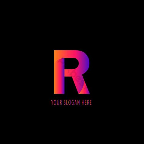 R Gradient Color Text Logo PNG Images | EPS Free Download - Pikbest