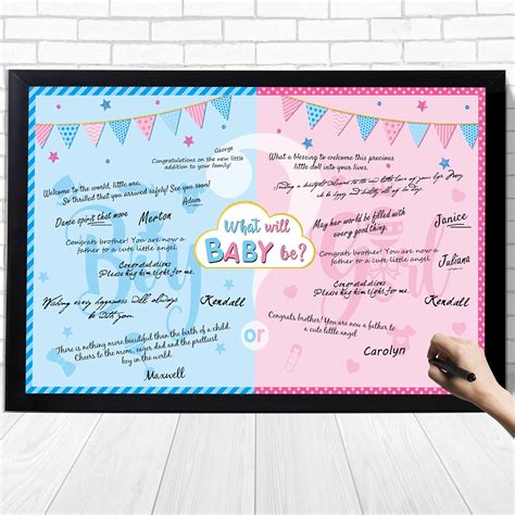 Buy Gender Reveal Card Baby Gender Reveal Party Supplies Sign Boy Or