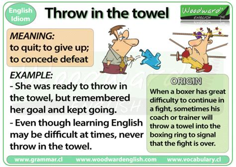 Throw in the towel – English Idiom | Woodward English