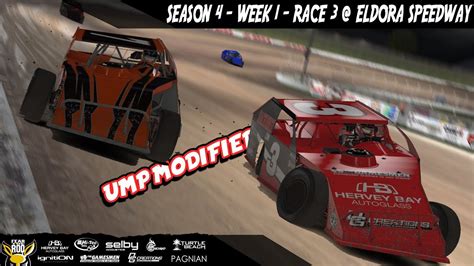 Iracing Dirtcar Ump Modifieds Week 1 Race 3 Eldora Speedway Youtube