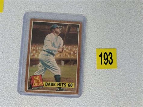 1962 Topps 139 Babe Hits 60 South Auction