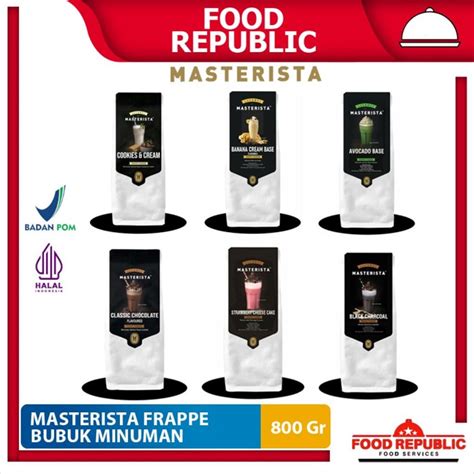 Jual Masterista Minuman Bubuk Frappe Powder Chocolate Strawberry