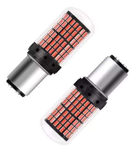 Lâmpada 1157 Dois Polos 144 Leds Smd Vermelho 360o Un MercadoLivre