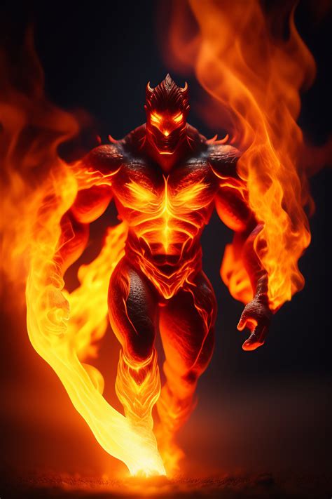 Lexica Flame Human Monster Made Of Fire Flames Detailed Ultra