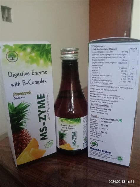 Ms Zyme Digestive Syrup Bottle Of Ml At Rs Bottle In Sas Nagar