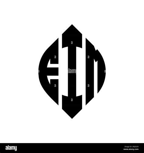 EIM circle letter logo design with circle and ellipse shape. EIM ellipse letters with ...