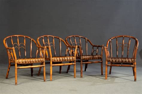 Pair Of Vintage Bamboo Chairs