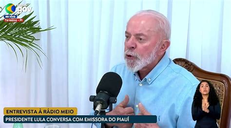 Lula concede entrevista ao vivo para a TV Meio durante visita ao Piauí