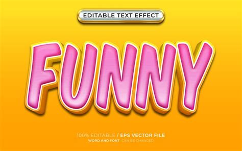 Premium Vector Editable Funny 3d Text Effect