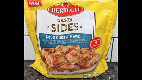 Bertolli Pasta Sides Four Cheese Ravioli Review YouTube