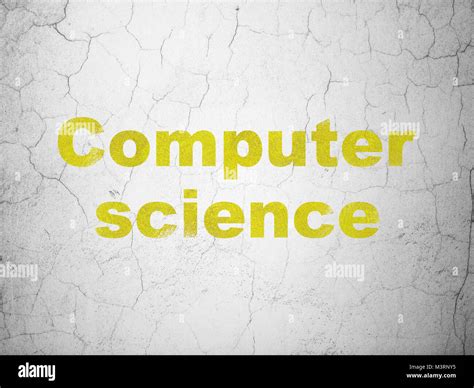 Science concept: Computer Science on wall background Stock Photo - Alamy