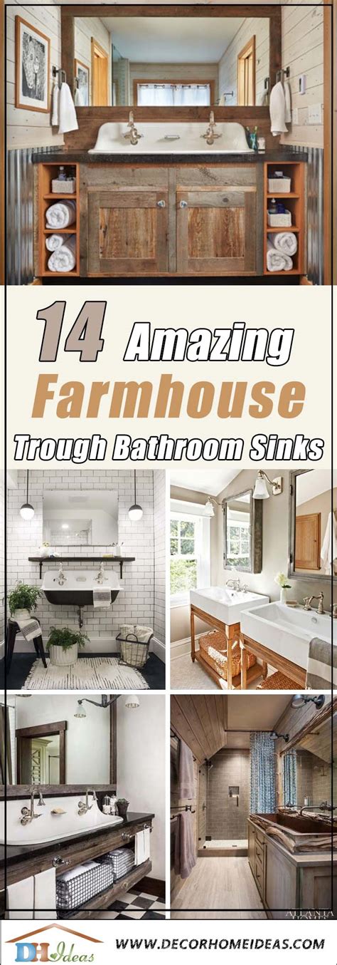 14 Amazing Farmhouse Trough Bathroom Sink Designs