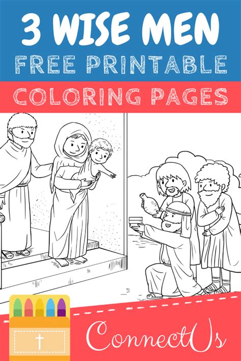 Free Three Wise Men Coloring Pages For Kids Printable Pdfs Connectus