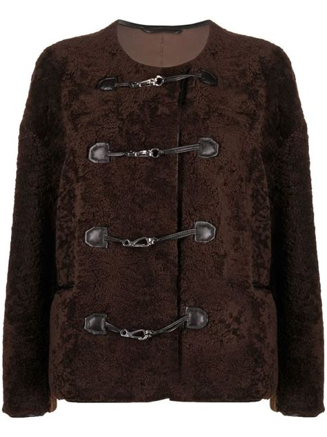 Toteme Teddy Shearling Clasp Jacket Farfetch In Shearling