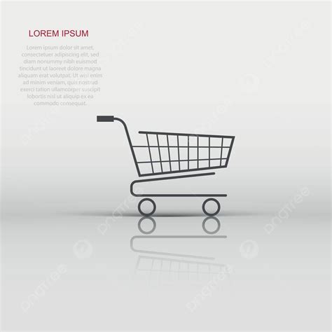 Flat Style Shopping Cart Icon In Vector Format Illustration Of A