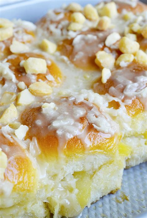 Pineapple Coconut Hawaiian Sweet Rolls Wonkywonderful