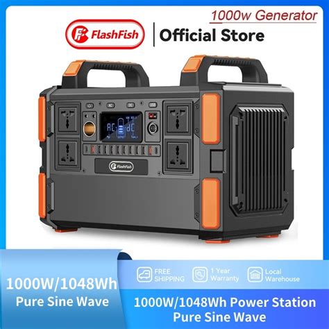 1000W 1048Wh Flashfish F132 Power Station LiFePO4 Battery Inverter