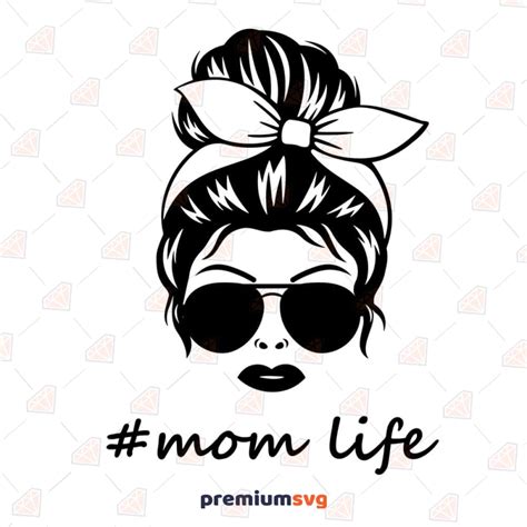 Cheer Mom Messy Bun Svg