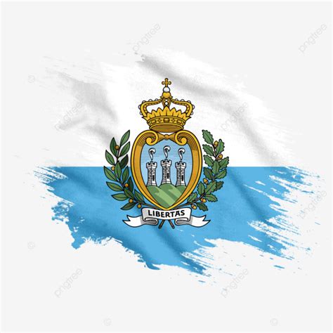 Nuevo Pincel De Bandera De Acuarela De San Marino Png San Marino