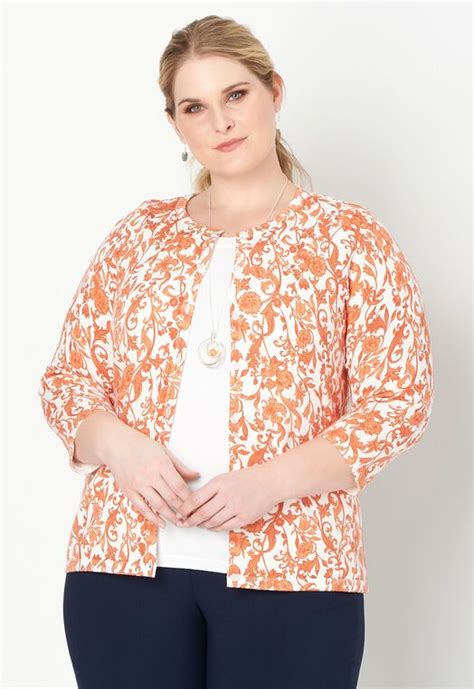 Perfect Floral Print Plus Size Cardigan Sweater Plus Size Cardigans