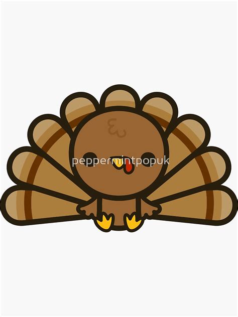 Cute Turkey Sticker For Sale By Peppermintpopuk Redbubble