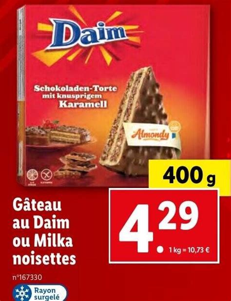 Promo G Teau Au Daim Ou Milka Noisettes Chez Lidl