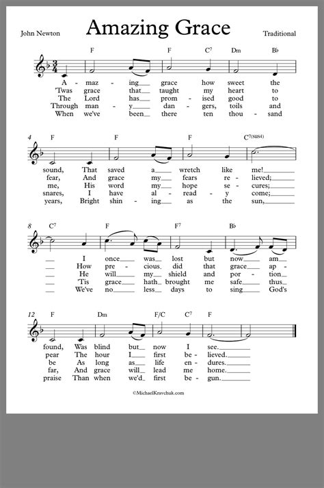 Amazing Grace Sheet Music