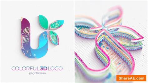 Videohive Colorful 3d Logo Reveal Free After Effects Templates