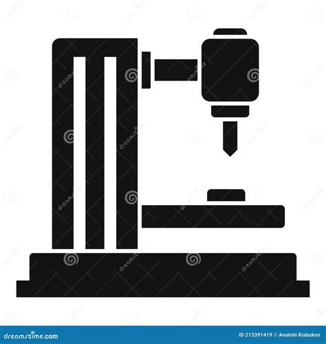 Industrial Milling Machine Icon Simple Style Stock Vector