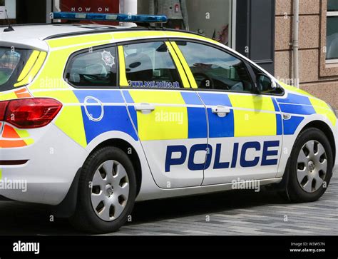 Uk Police Car Side View