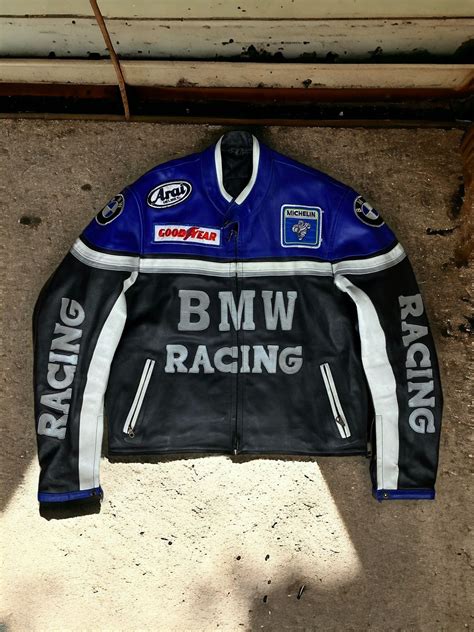 Vintage 🔥🔥rare Bmw Leather Jacket Racing Big Logo Vintage Grailed