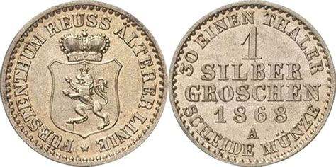 1 Silbergroschen Henry XXII Reuss Greiz Numista