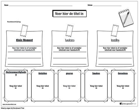 Persoonlijk Verhalend Werkblad 4 Storyboard Por Nl Examples