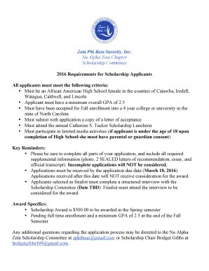 Fillable Online Zeta Phi Beta Sorority Inc Nu Alpha Zeta Chapter Fax