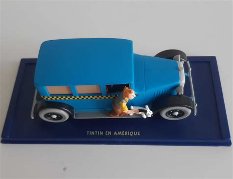 Carro Original TINTIN Herge Moulinsart 1 43 Taxi Checker Azul De 1929