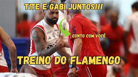 TITE E GABI SE ENTENDEM TREINO DO FLAMENGO BOM CLIMA NO NINHO DO